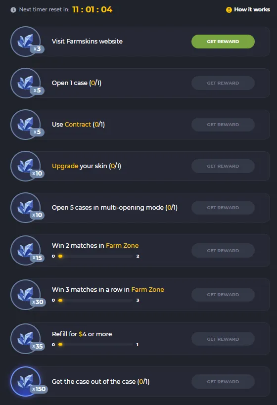 Farmskins: Daily rewards