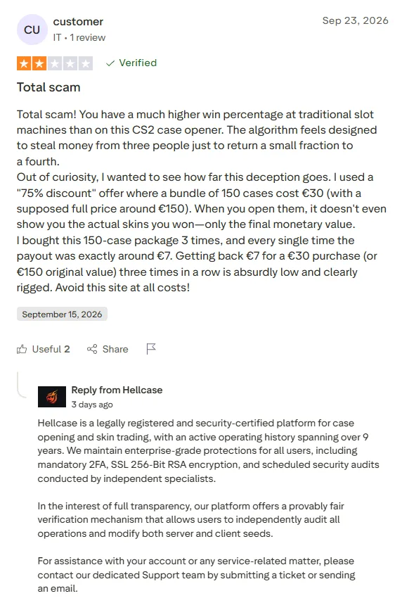 Hellcase: 2-star review