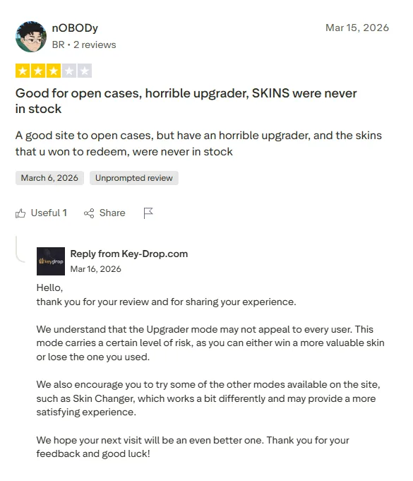 Key-Drop: 3-star review