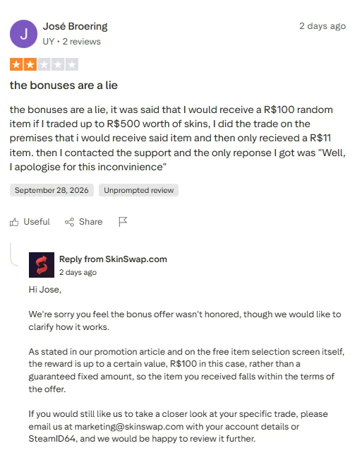 SkinSwap: 2-star review
